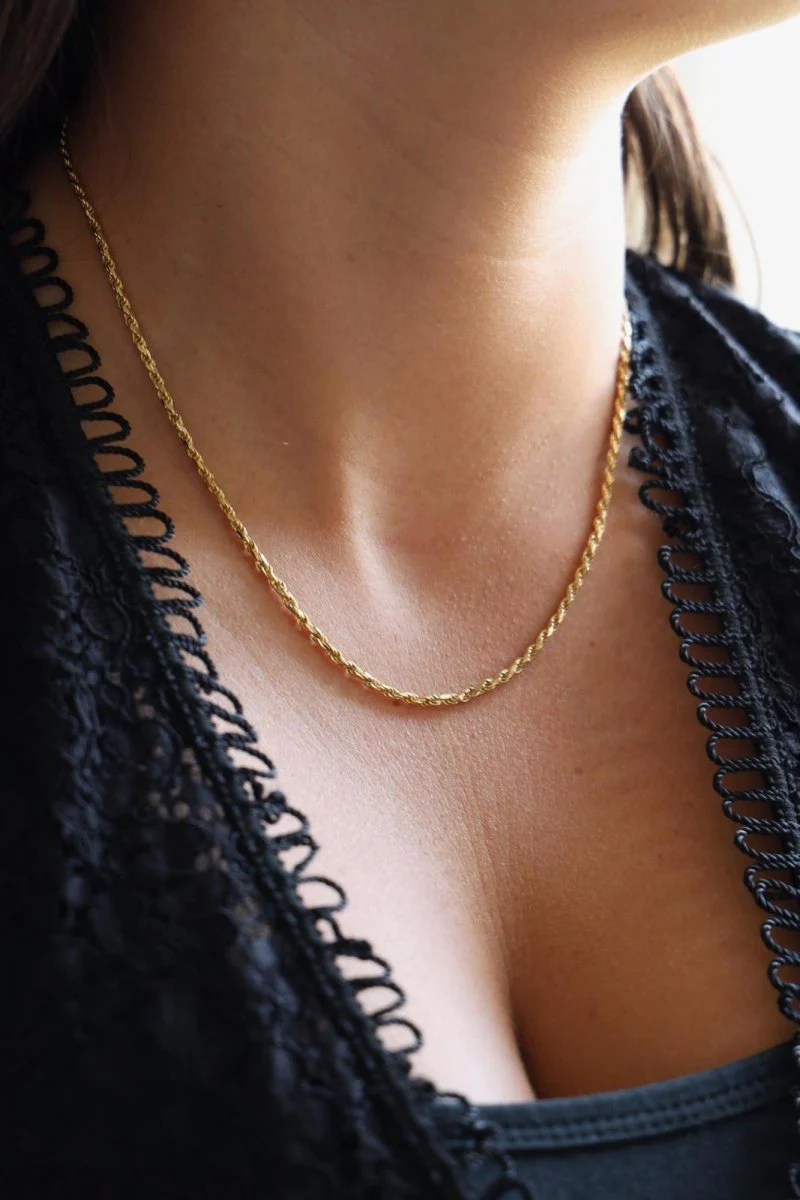 Collier Maille corde Or jaune - Image 2