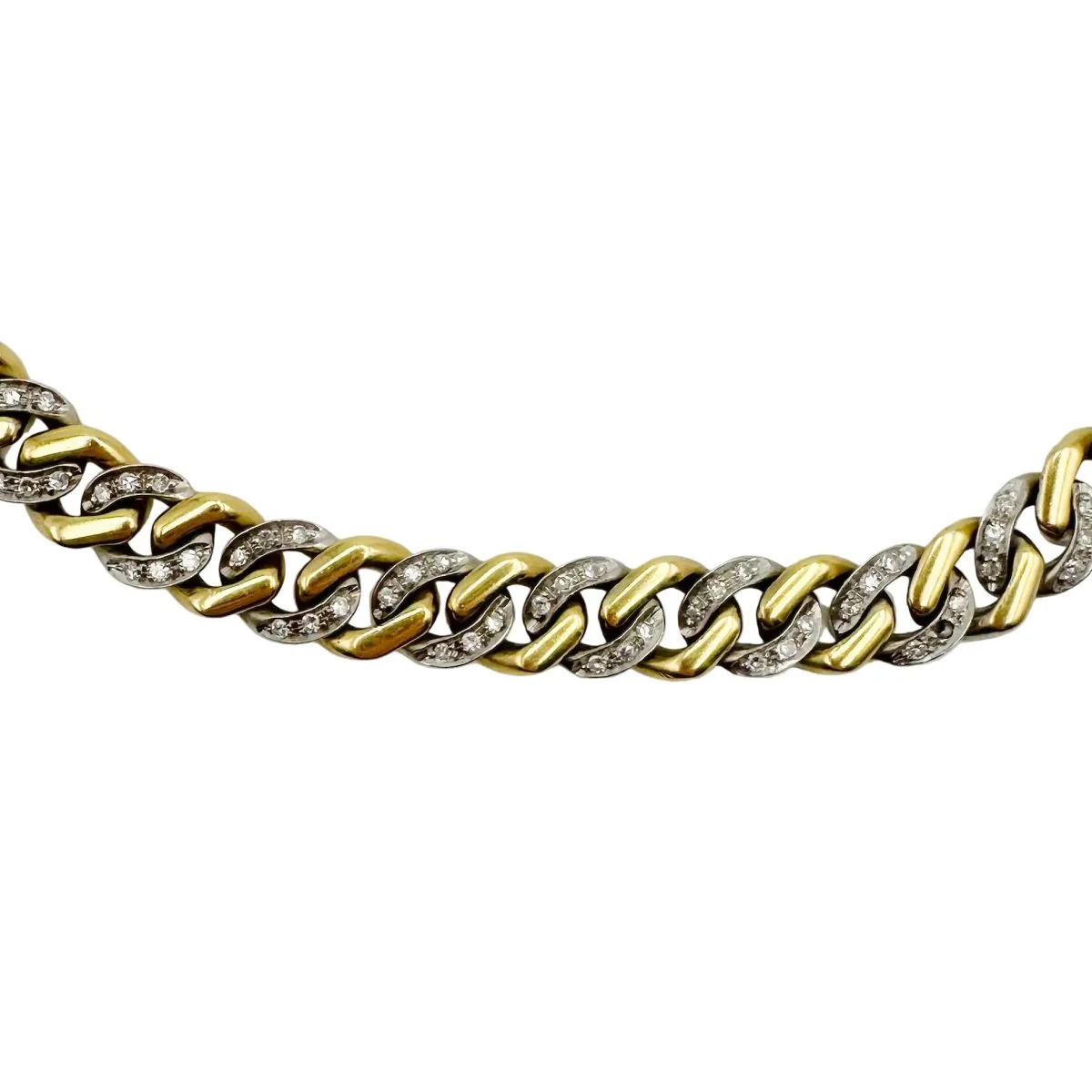 Collier Maille en or jaune, or blanc et diamants