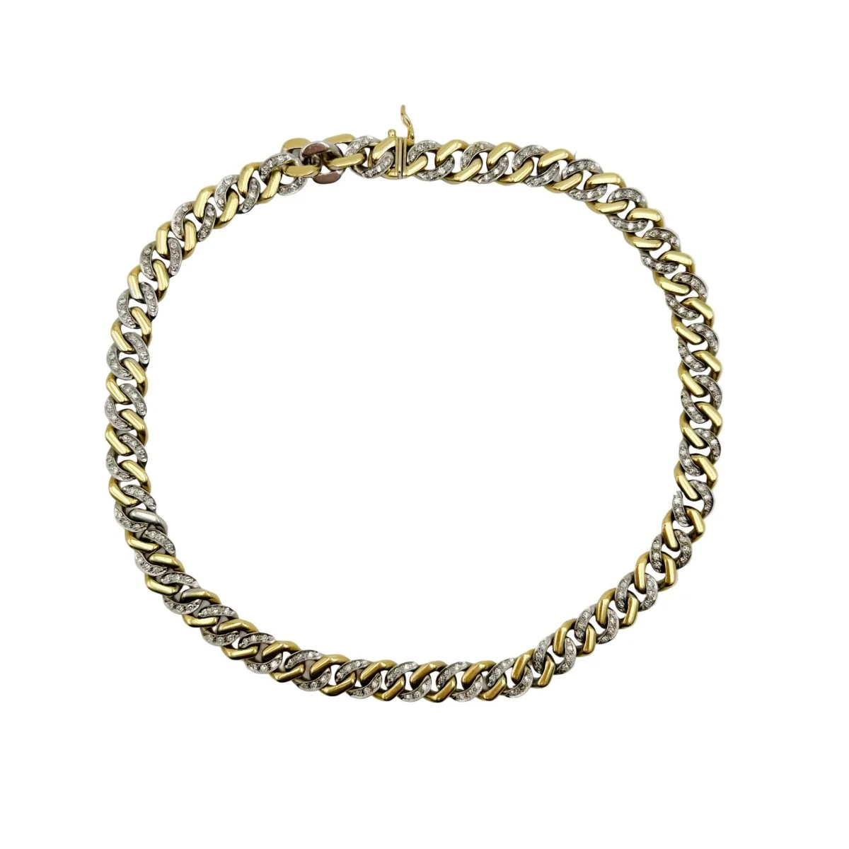 Collier Maille en or jaune, or blanc et diamants - Image 3