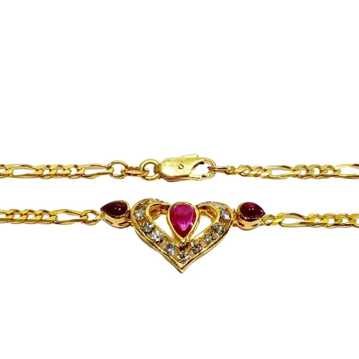 Collier Maille en or jaune, rubis et diamants - Image 3