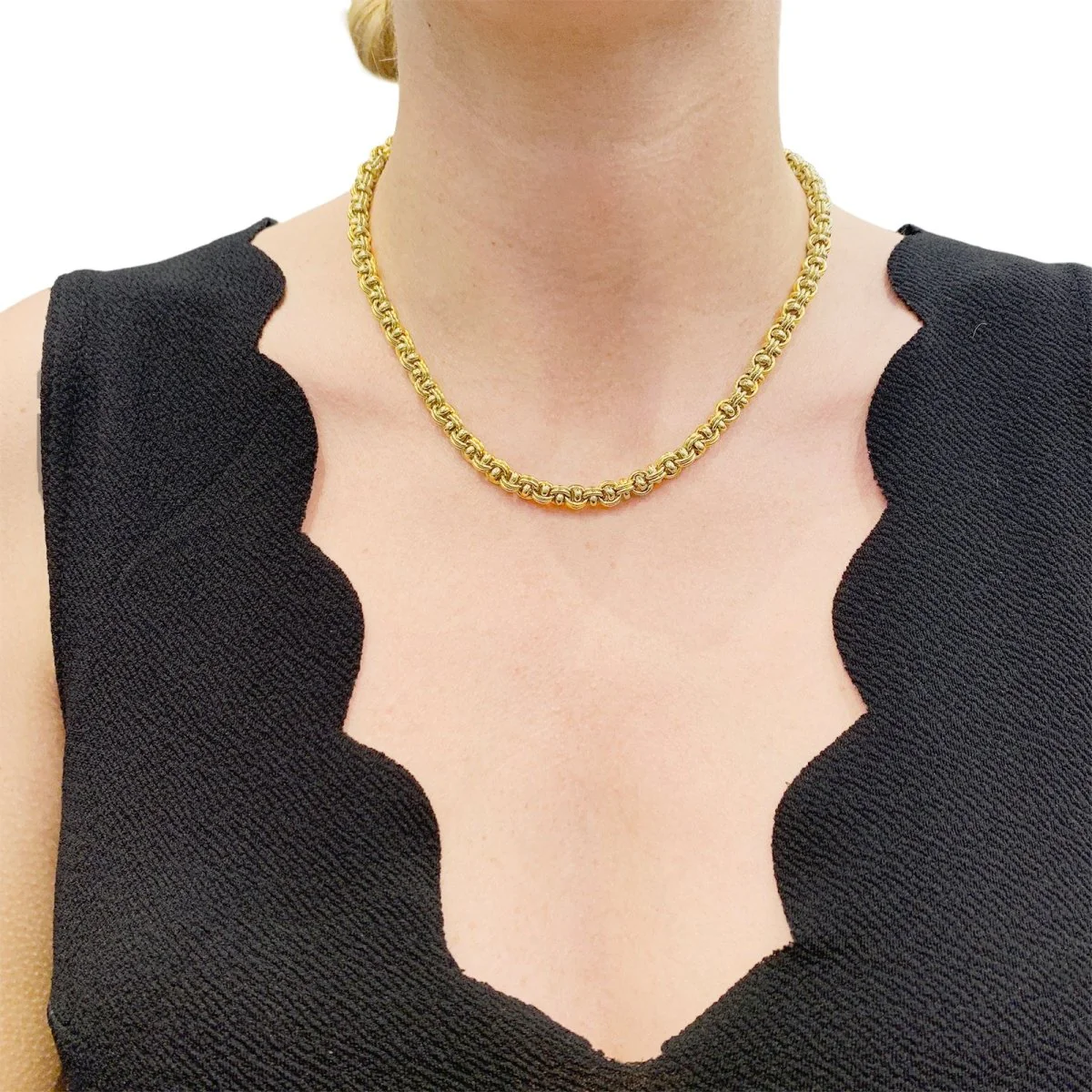 Collier Maille fantaisie en or jaune - Image 5