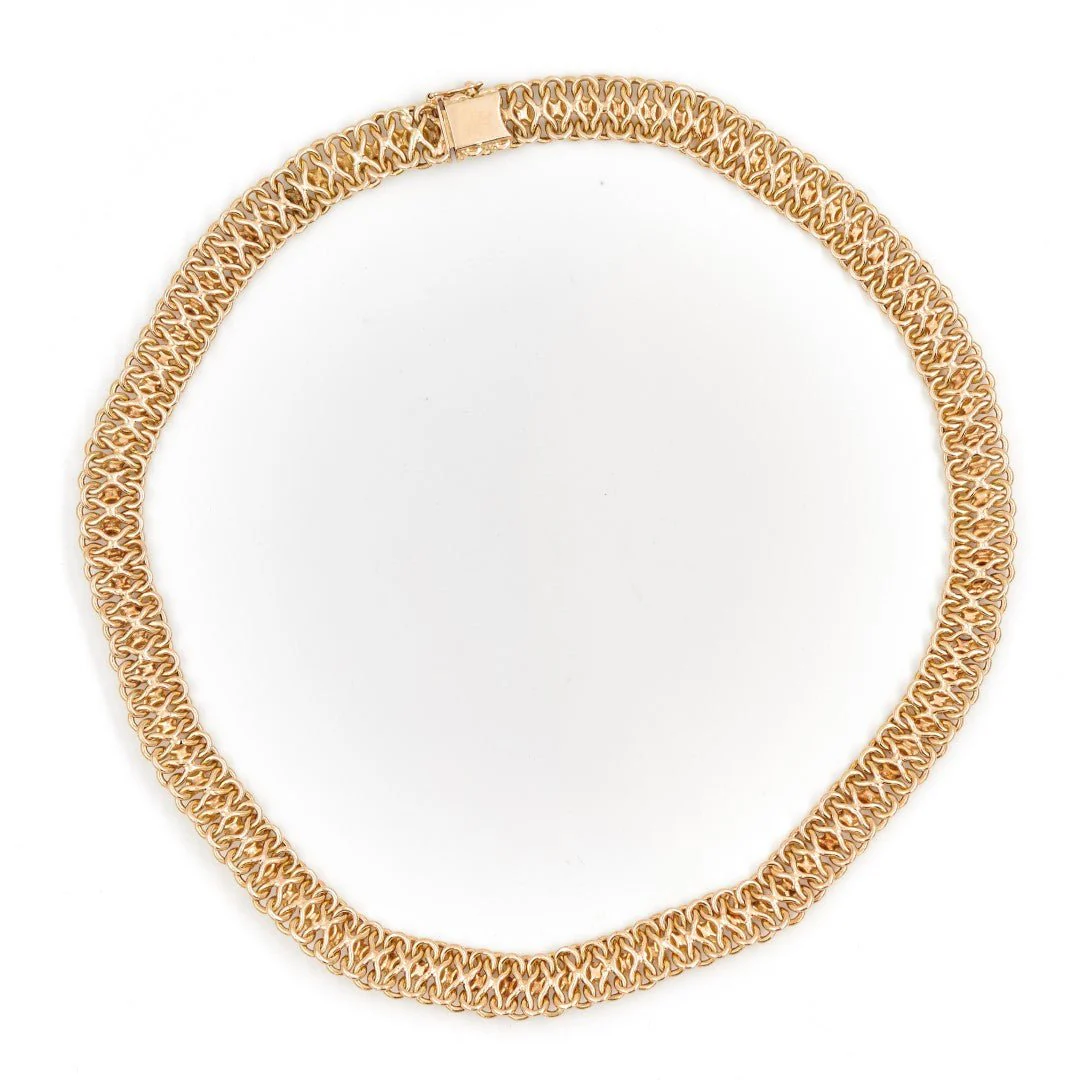 Collier Chaîne maille fantaisie en or jaune - Image 5