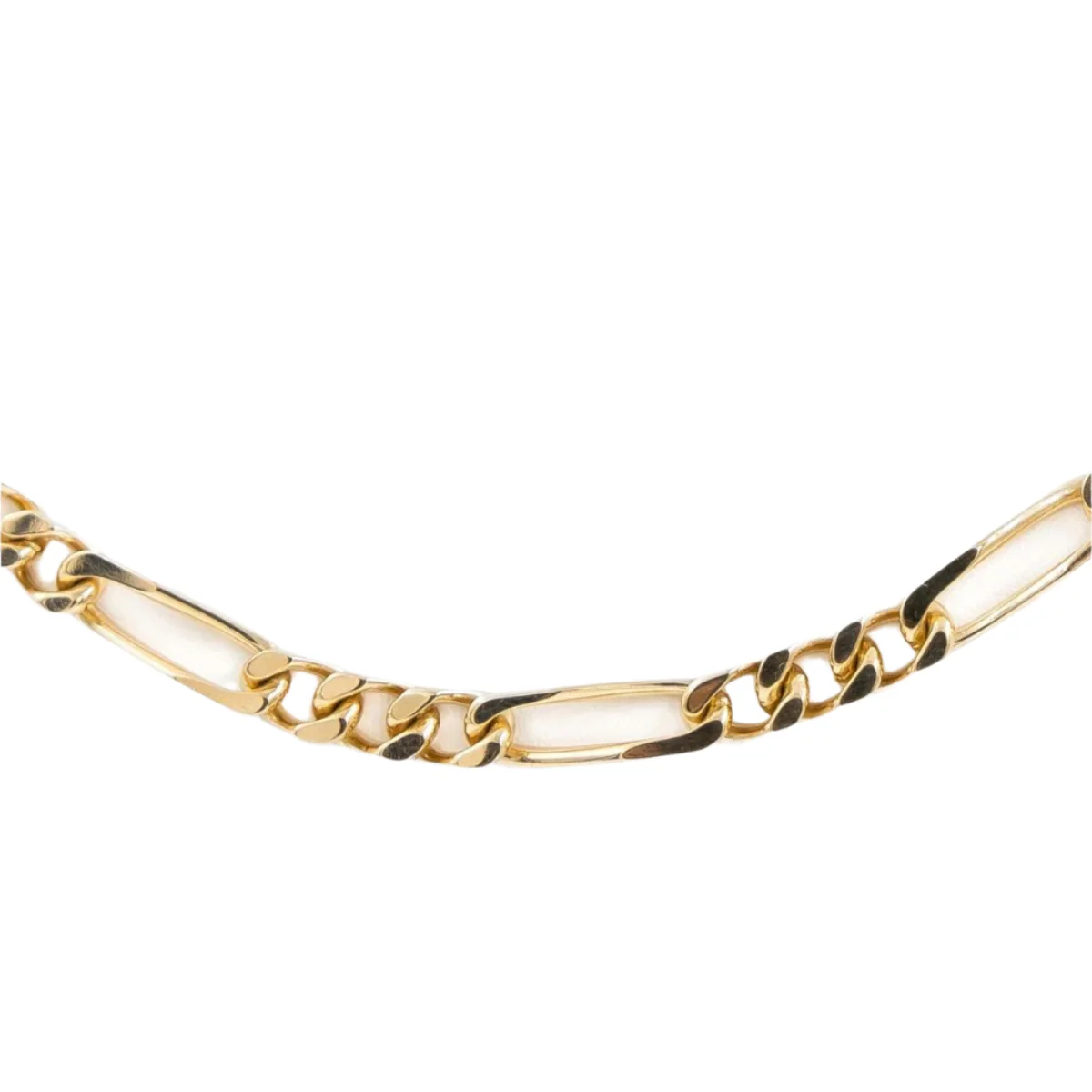 Collier Chaîne maille figaro en or jaune