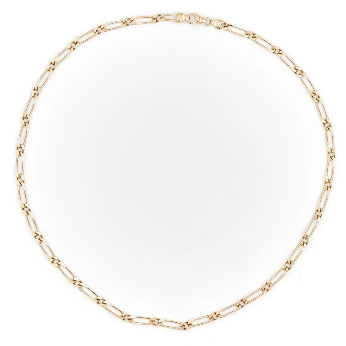 Collier Chaîne maille figaro en or jaune
