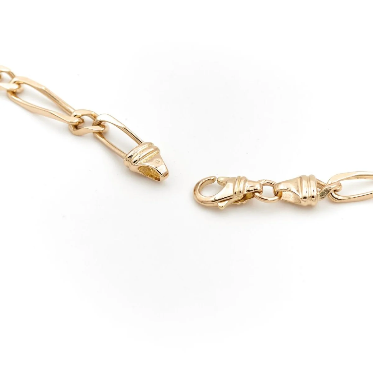 Collier Chaîne maille figaro en or jaune - Image 5