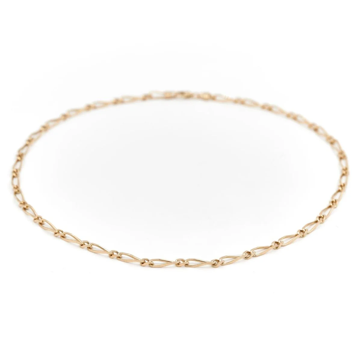Collier Chaîne maille figaro en or jaune - Image 6