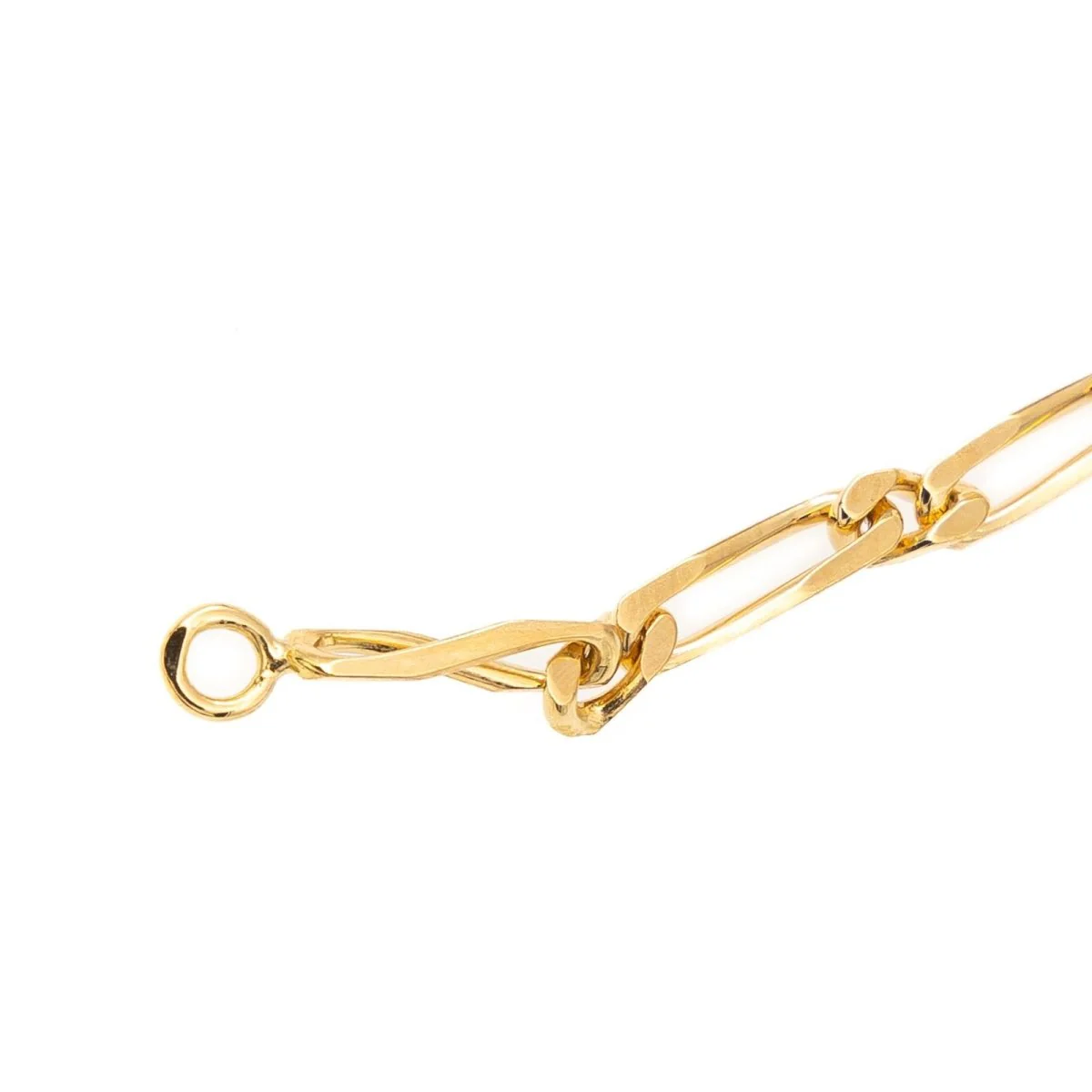 Collier Chaîne maille figaro en or jaune - Image 6