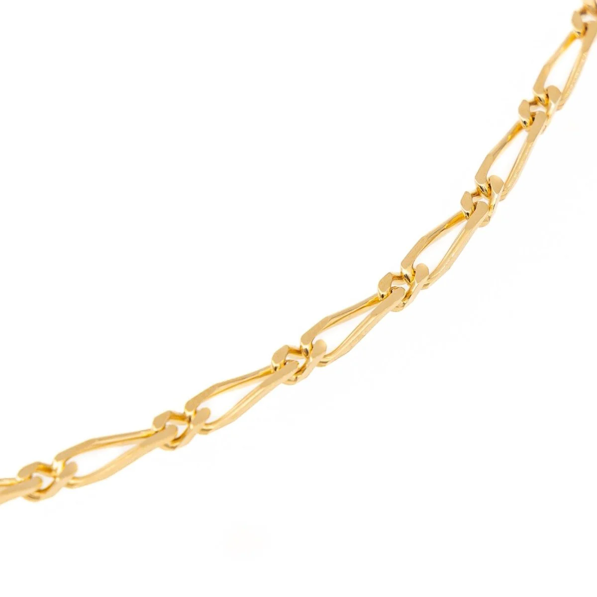 Collier Chaîne maille figaro en or jaune - Image 7
