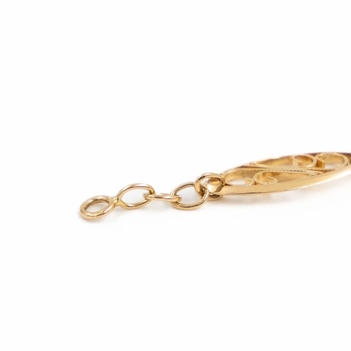 Collier Chaîne maille filigrane en or jaune - Image 4