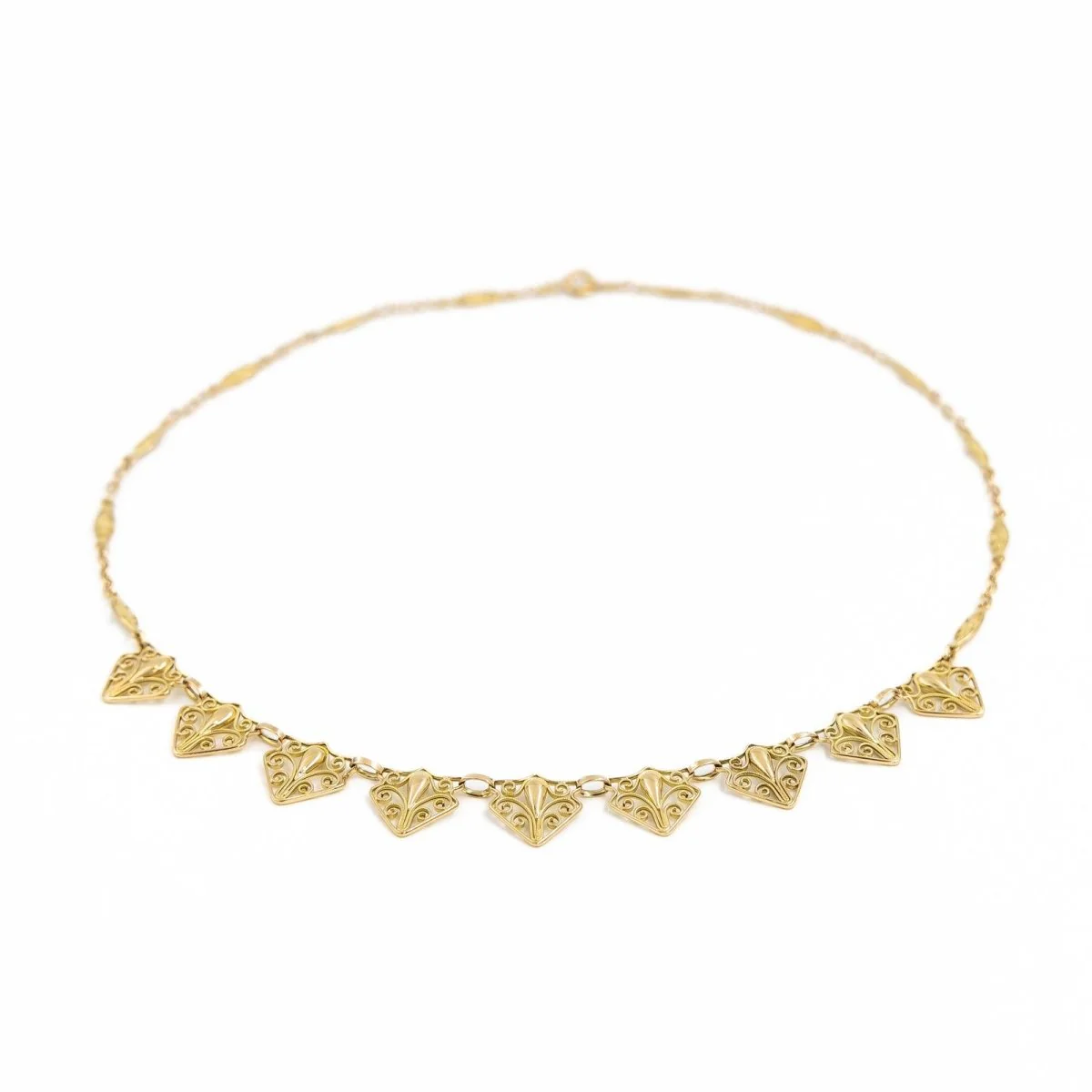 Collier Maille filigrane en or jaune - Image 3