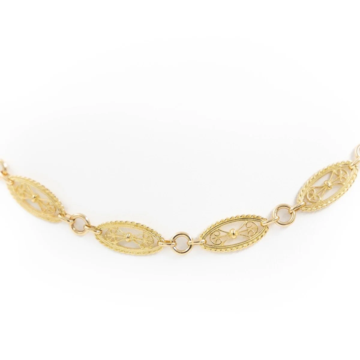 Collier Maille filigrane en or jaune - Image 3
