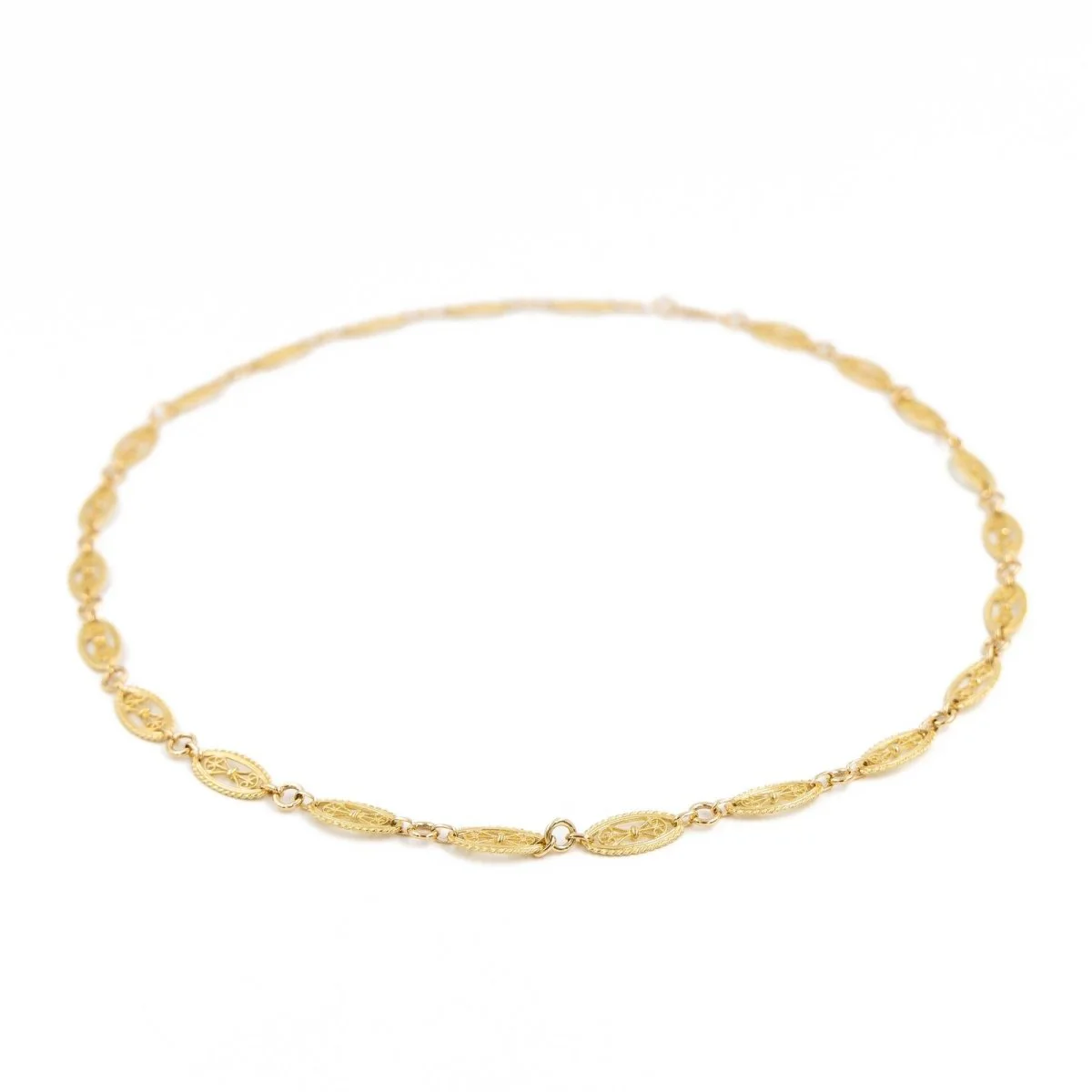 Collier Maille filigrane en or jaune - Image 4