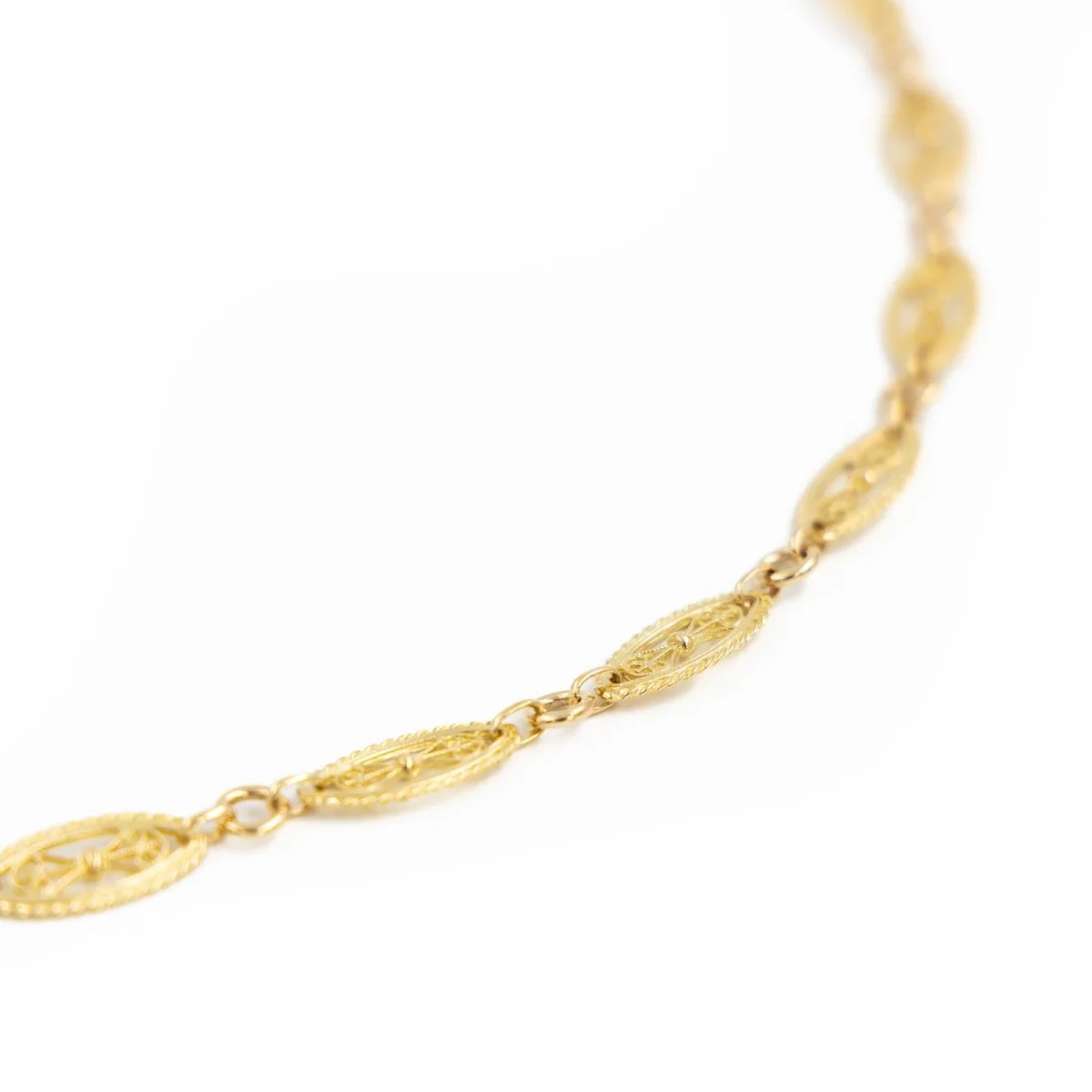 Collier Maille filigrane en or jaune - Image 5