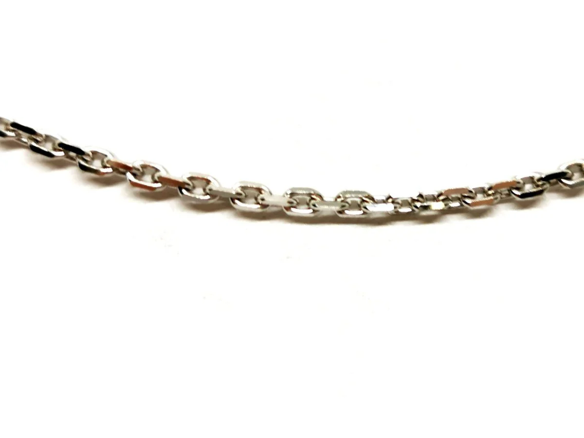 Collier maille forçat en or blanc - Image 4