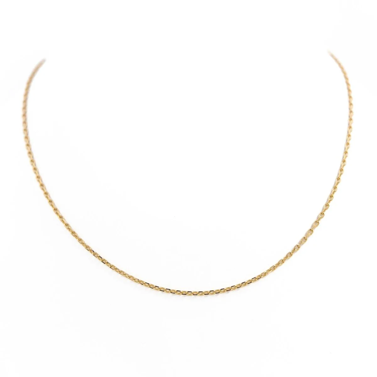 Collier Chaîne maille forçat en or jaune - Image 2