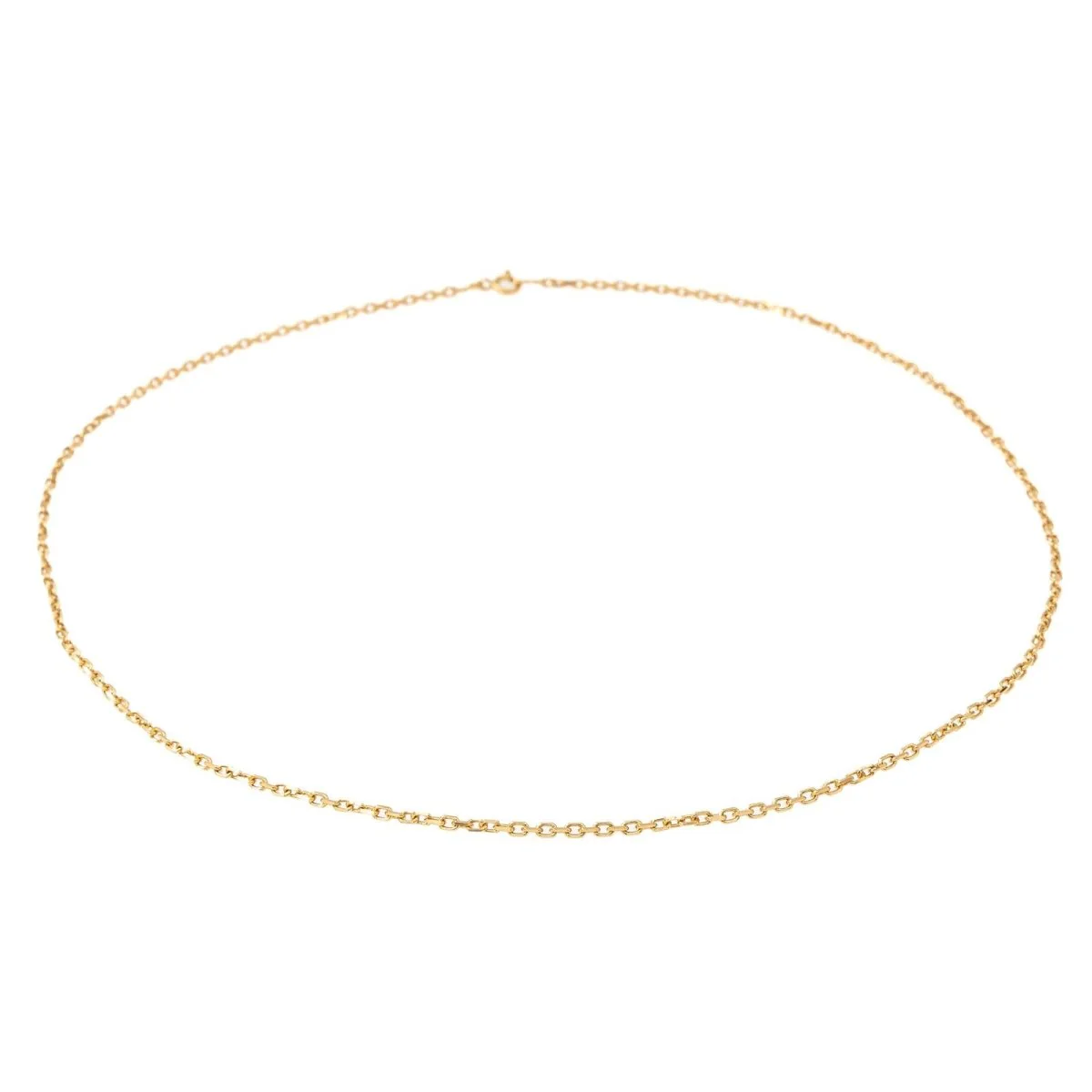 Collier Chaîne maille forçat en or jaune - Image 2