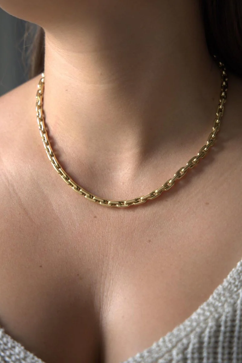 Collier Maille forçat en or jaune - Image 7