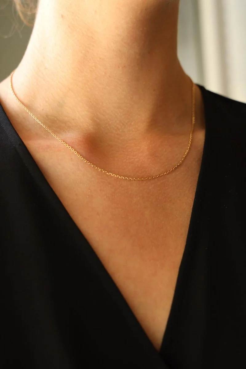 Collier Maille forçat Or jaune - Image 2