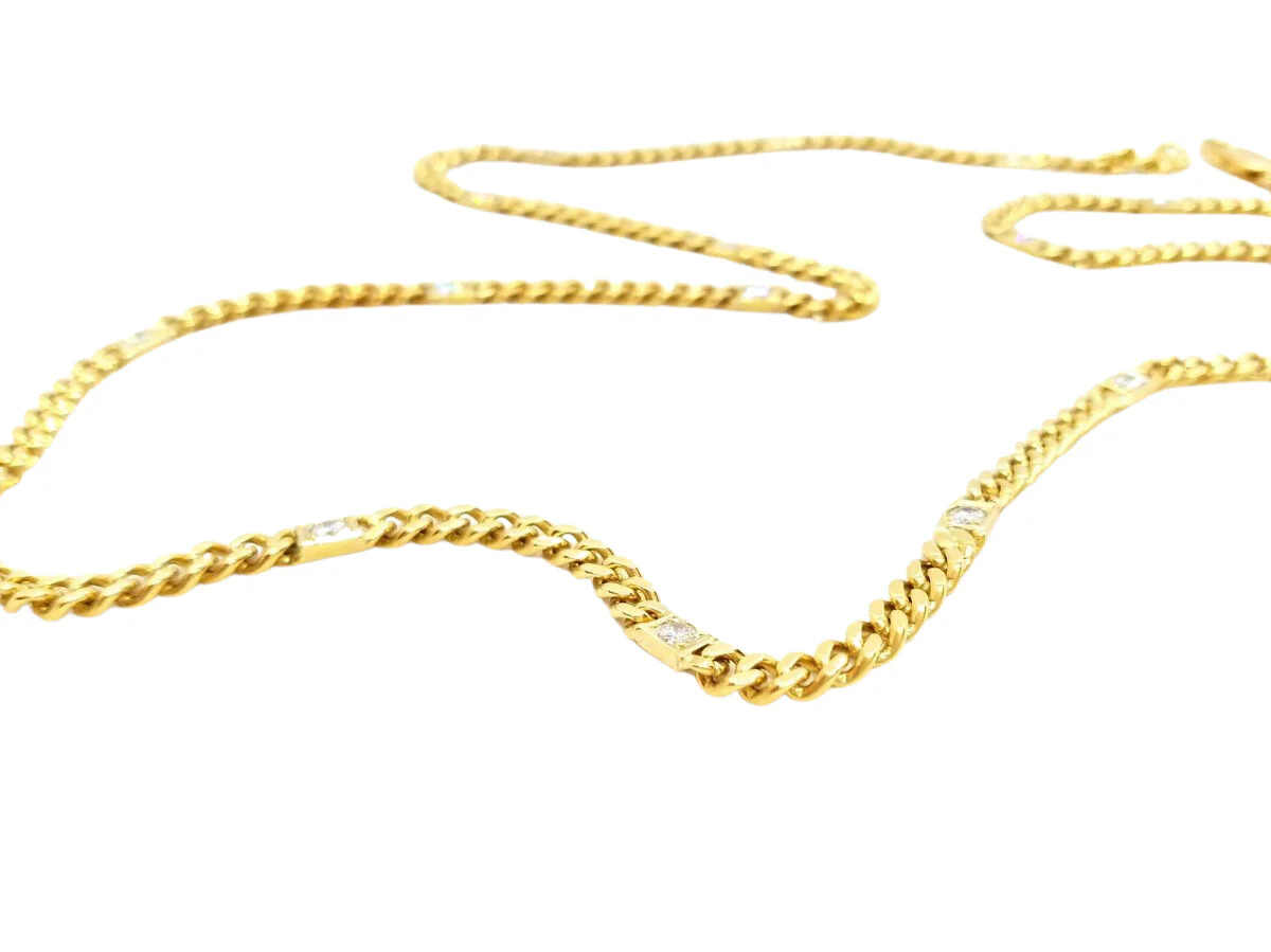 Collier Chaîne en or jaune et diamants - Image 3