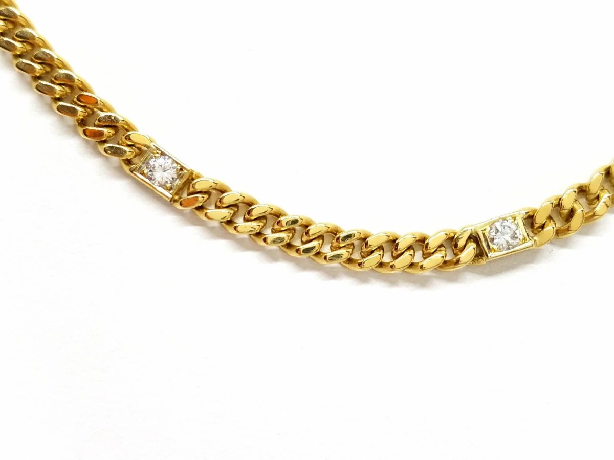 Collier Chaîne en or jaune et diamants - Image 4