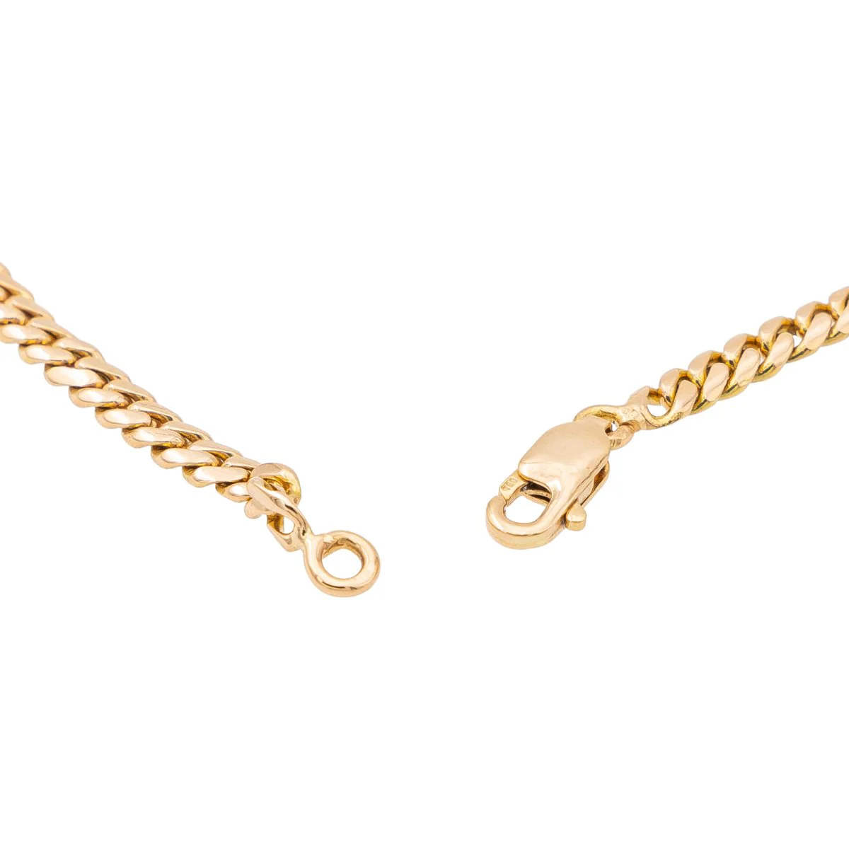 Collier Maille gourmette Or jaune Jade Jadéite - Image 7
