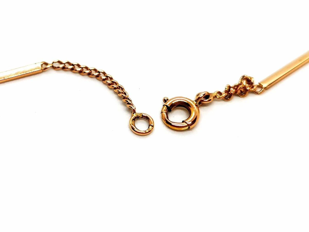 Collier Chaîne maille alternée en or rose - Image 3