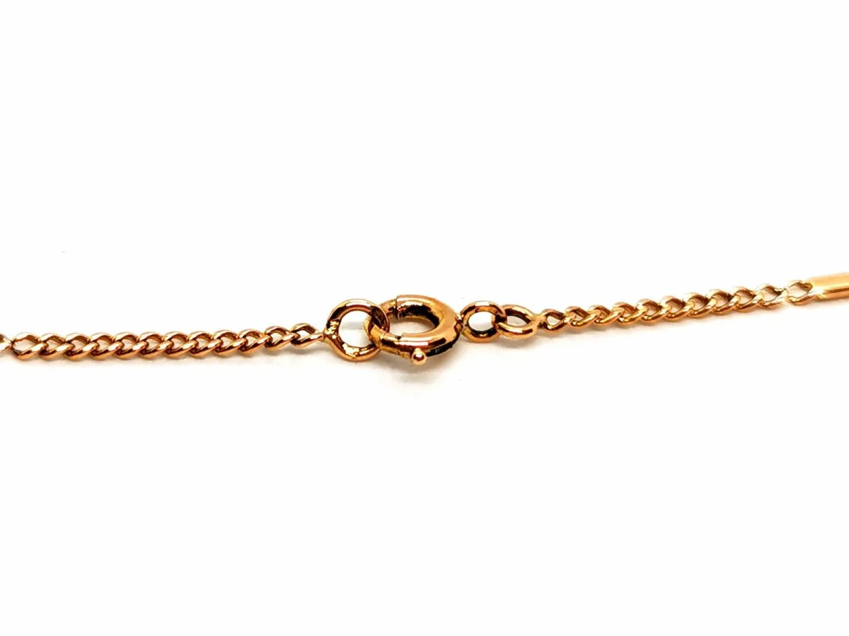 Collier Chaîne maille alternée en or rose - Image 5