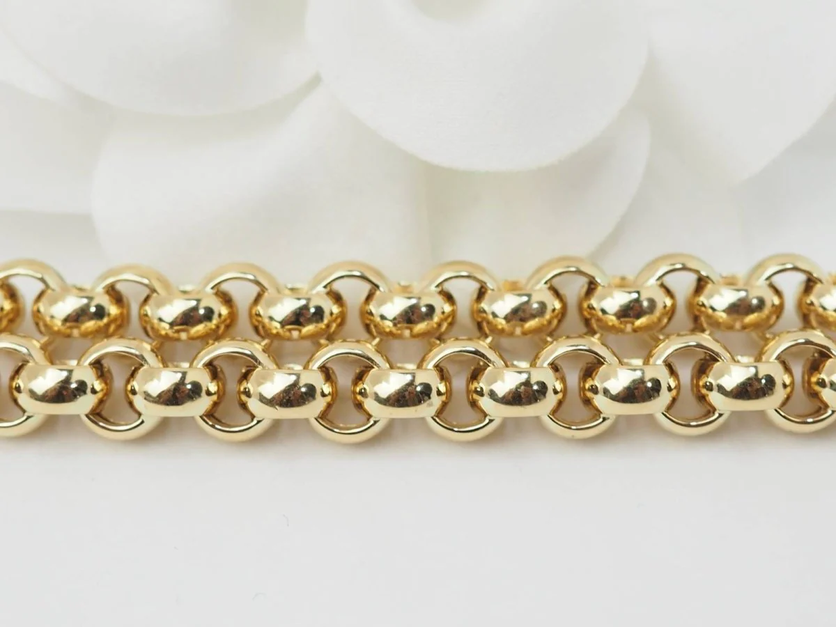 Collier maille jaseron en or jaune - Image 4