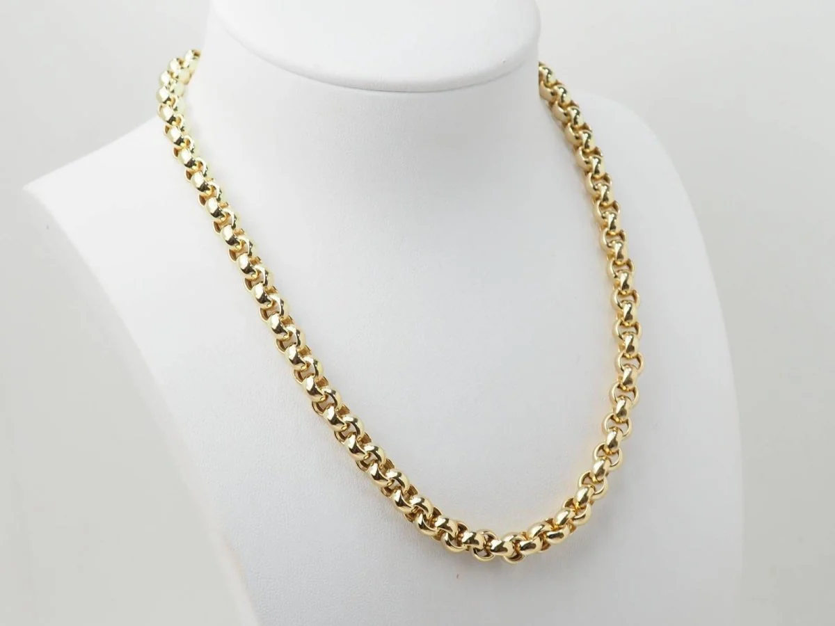 Collier maille jaseron en or jaune - Image 5