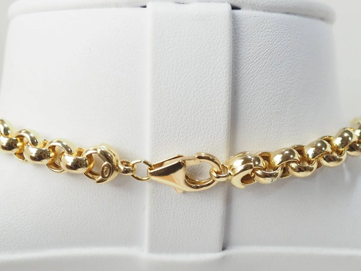 Collier maille jaseron en or jaune - Image 6