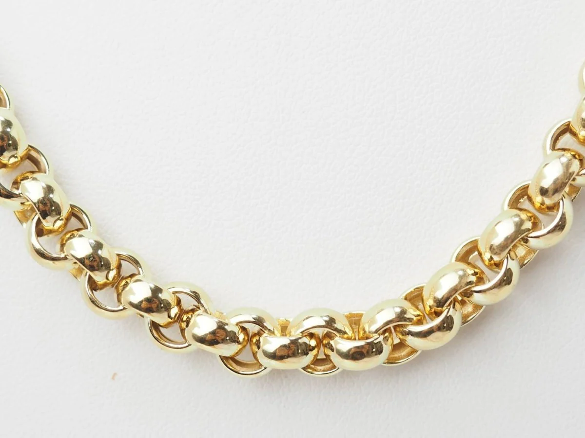 Collier maille jaseron en or jaune - Image 7