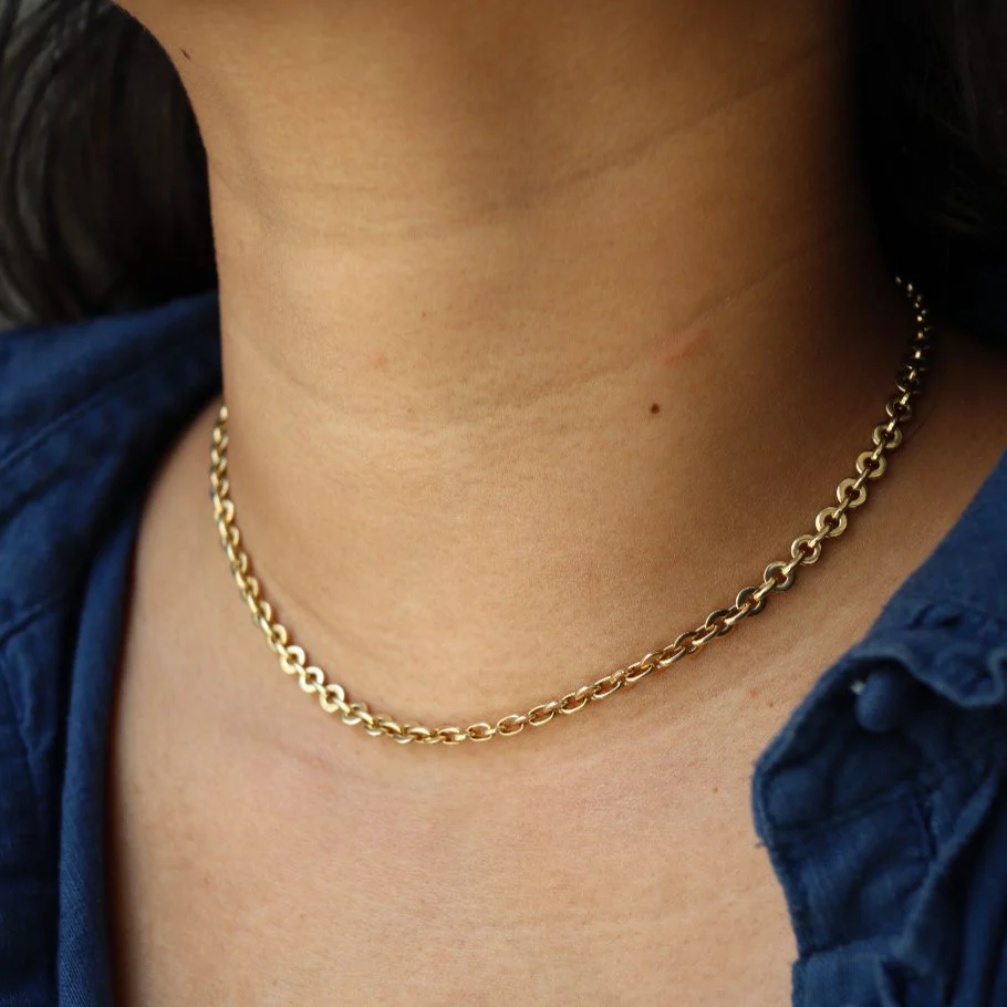Collier Maille Lentille en or jaune - Image 2