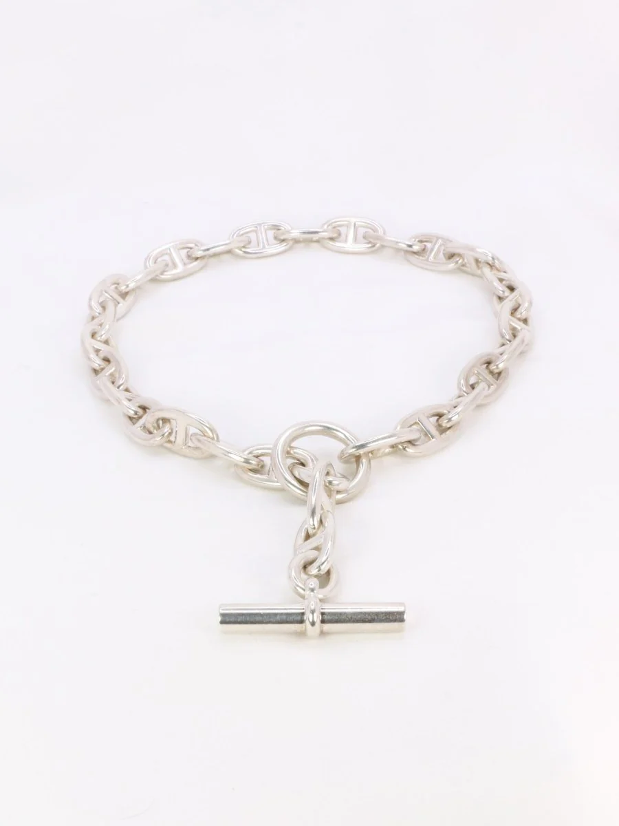 HERMES Collier argent chaîne d'ancre grand modele - Image 10