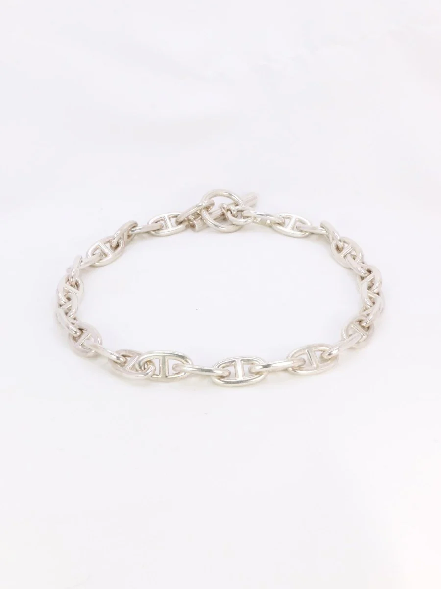HERMES Collier argent chaîne d'ancre grand modele - Image 6