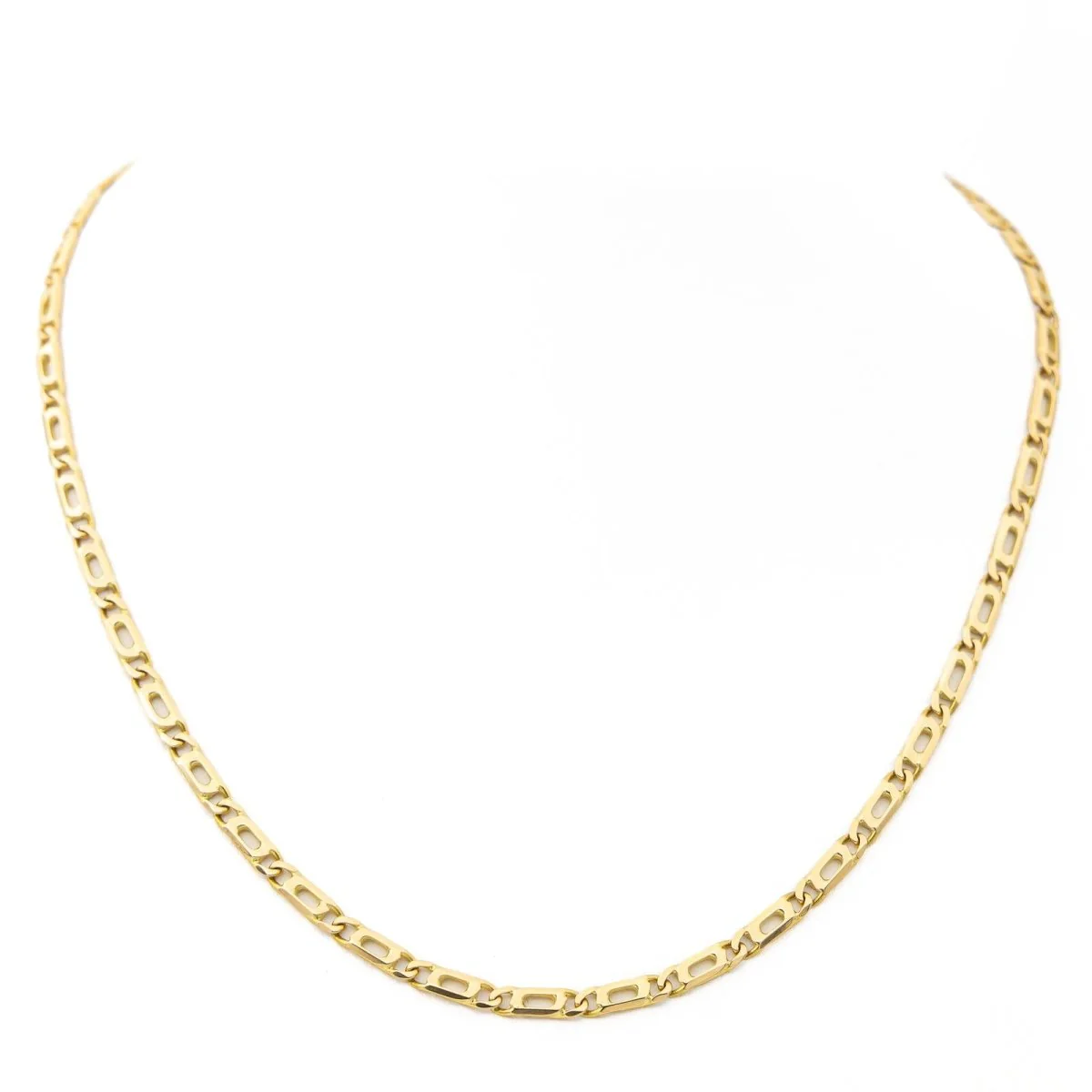 Collier Chaîne maille marine en or jaune