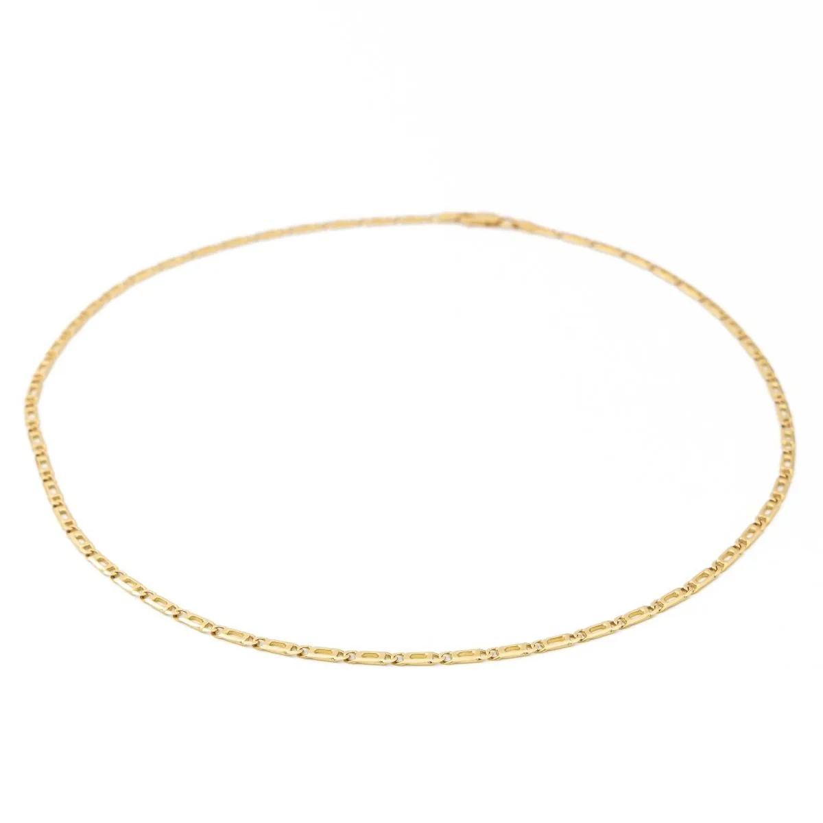 Collier Chaîne maille marine en or jaune - Image 2