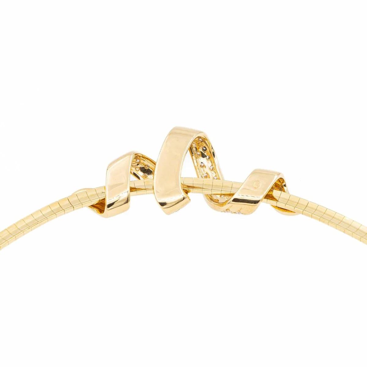 Collier Maille oméga Or jaune Diamant - Image 7
