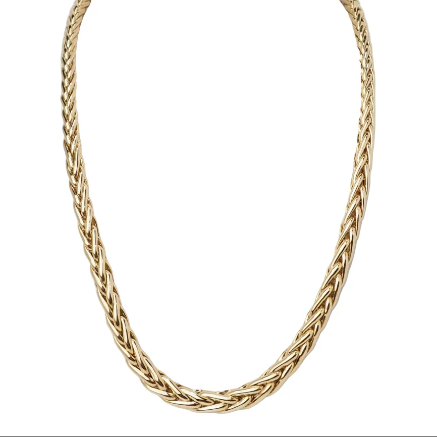 Collier maille palmier en or jaune