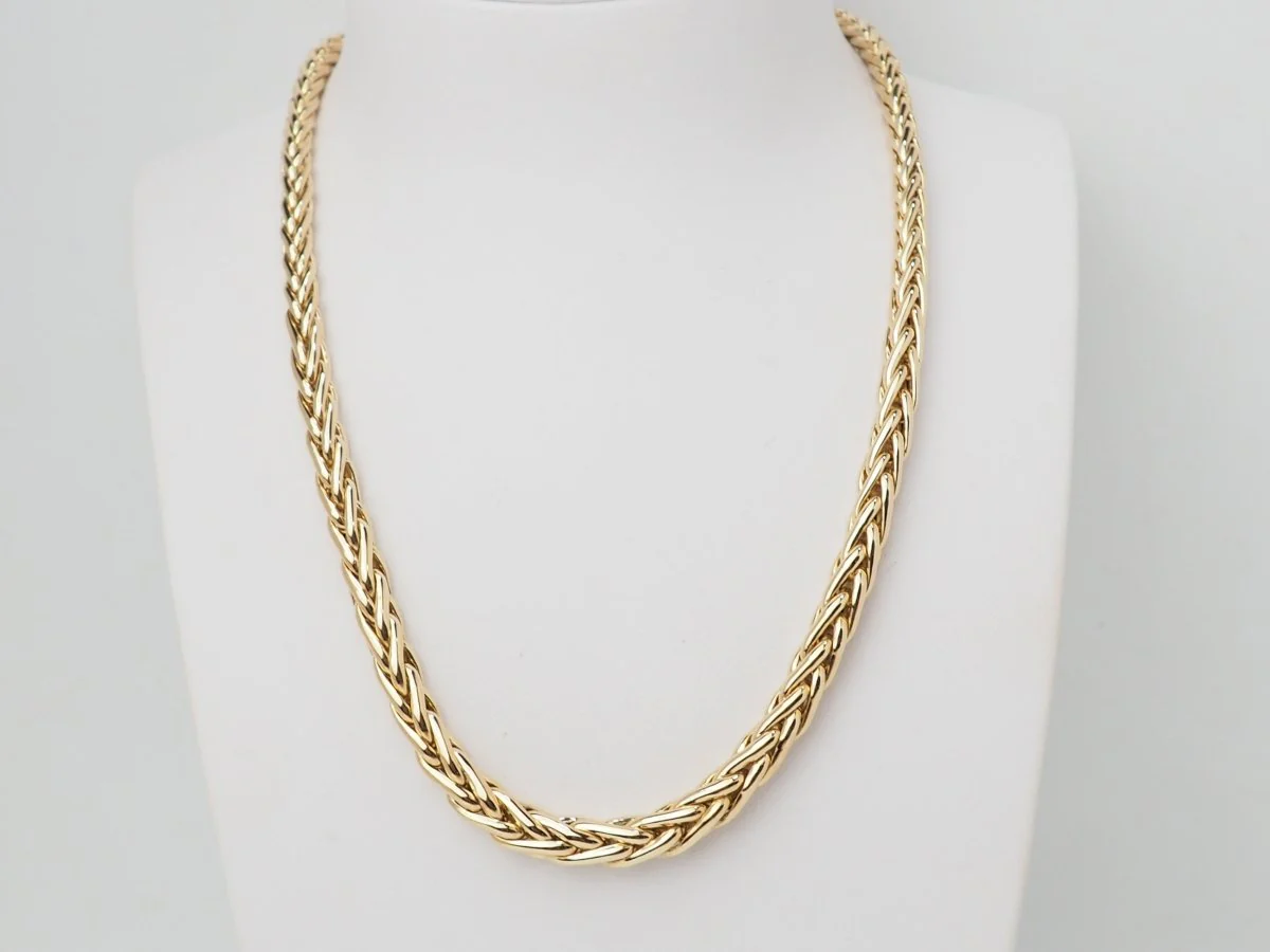 Collier maille palmier en or jaune - Image 2