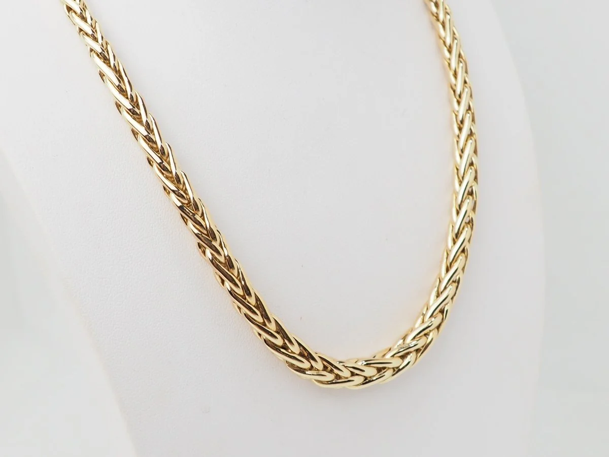 Collier maille palmier en or jaune - Image 6