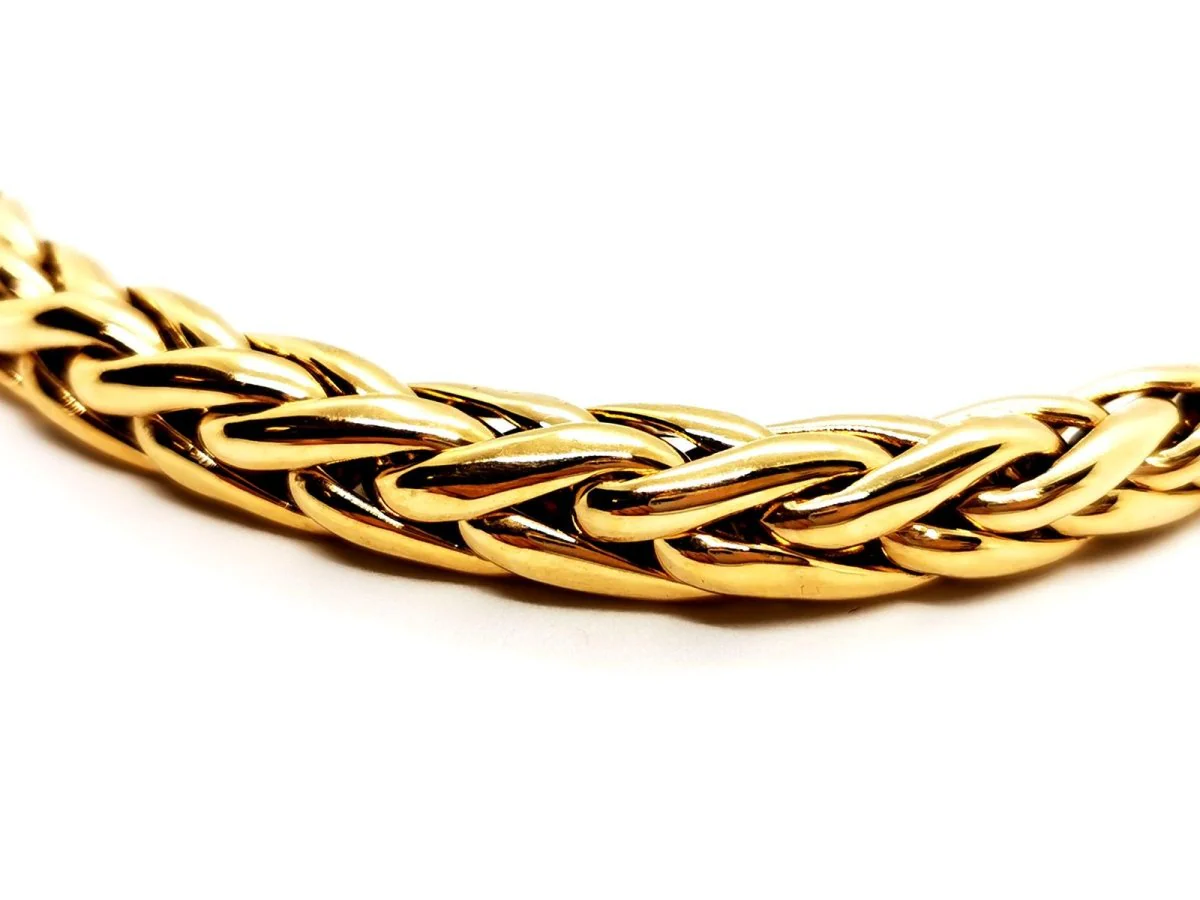 Collier Maille palmier Or jaune - Image 3