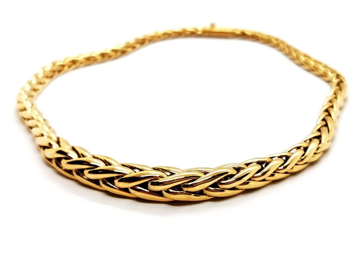 Collier Maille palmier Or jaune - Image 6