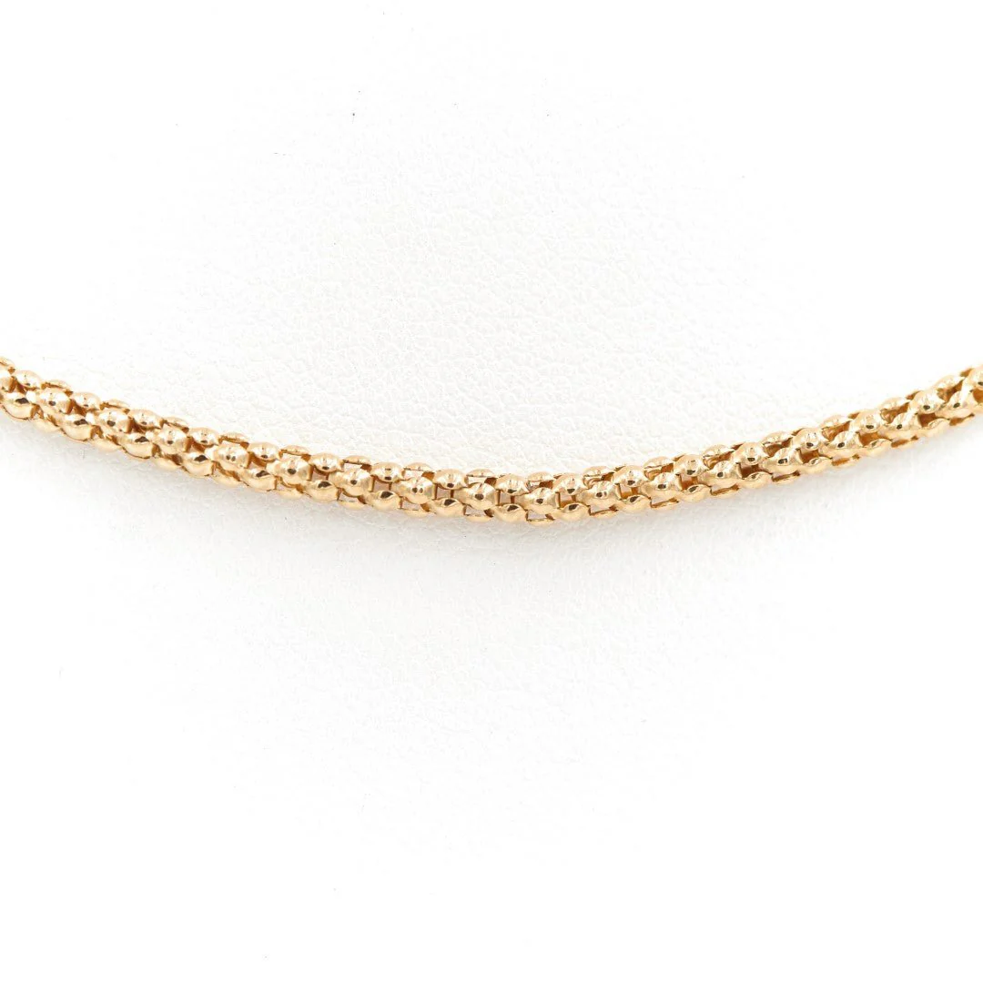 Collier Maille pop-corn Or jaune - Image 3