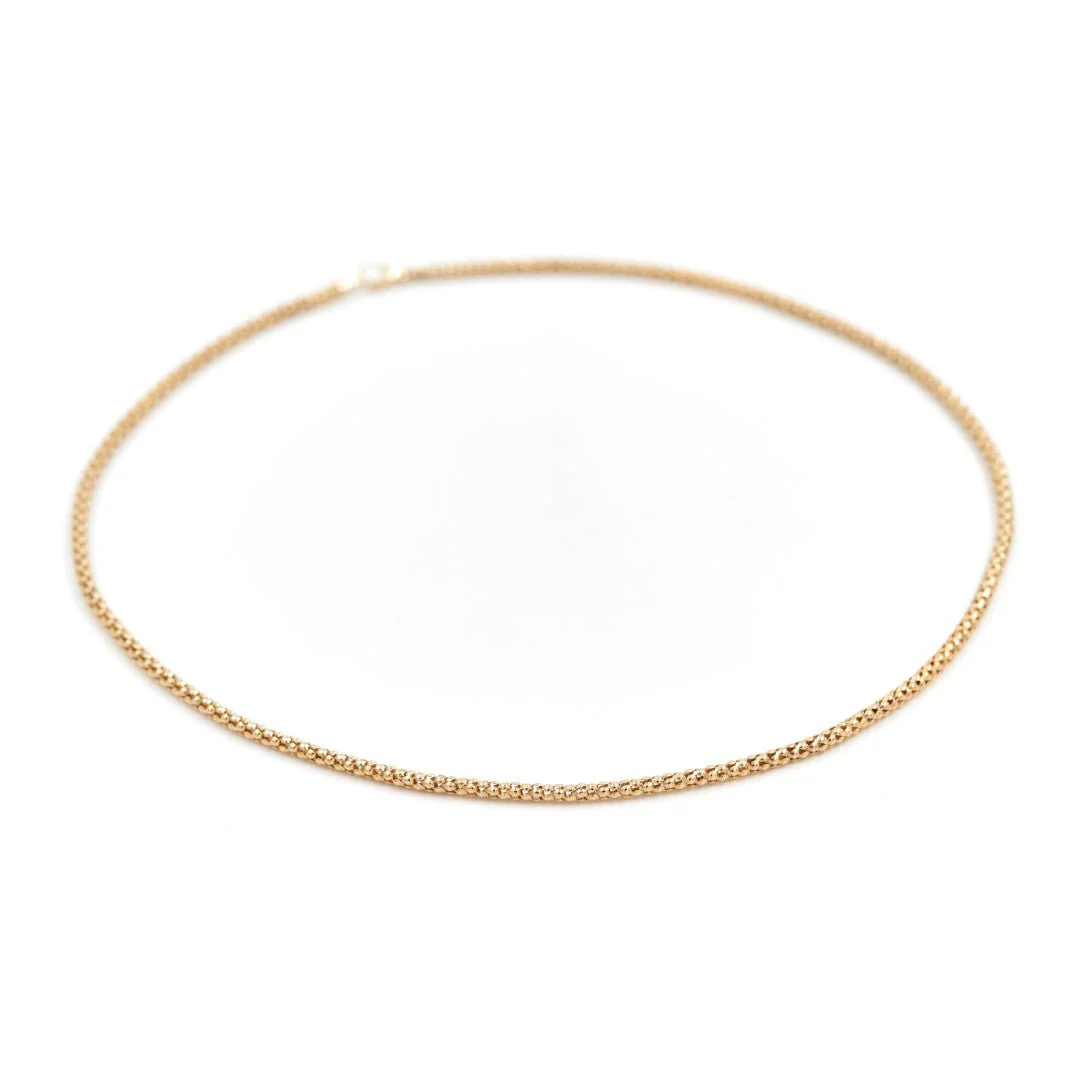 Collier Maille pop-corn Or jaune - Image 4