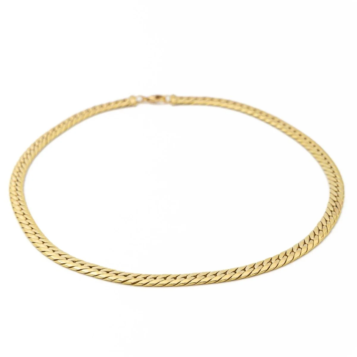 Collier Chaîne maille anglaise en or jaune - Image 3