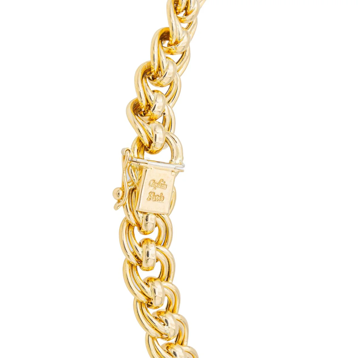 Collier Maille souple CAPLAIN SAINT-ANDRÉ en or jaune et saphir - Image 7