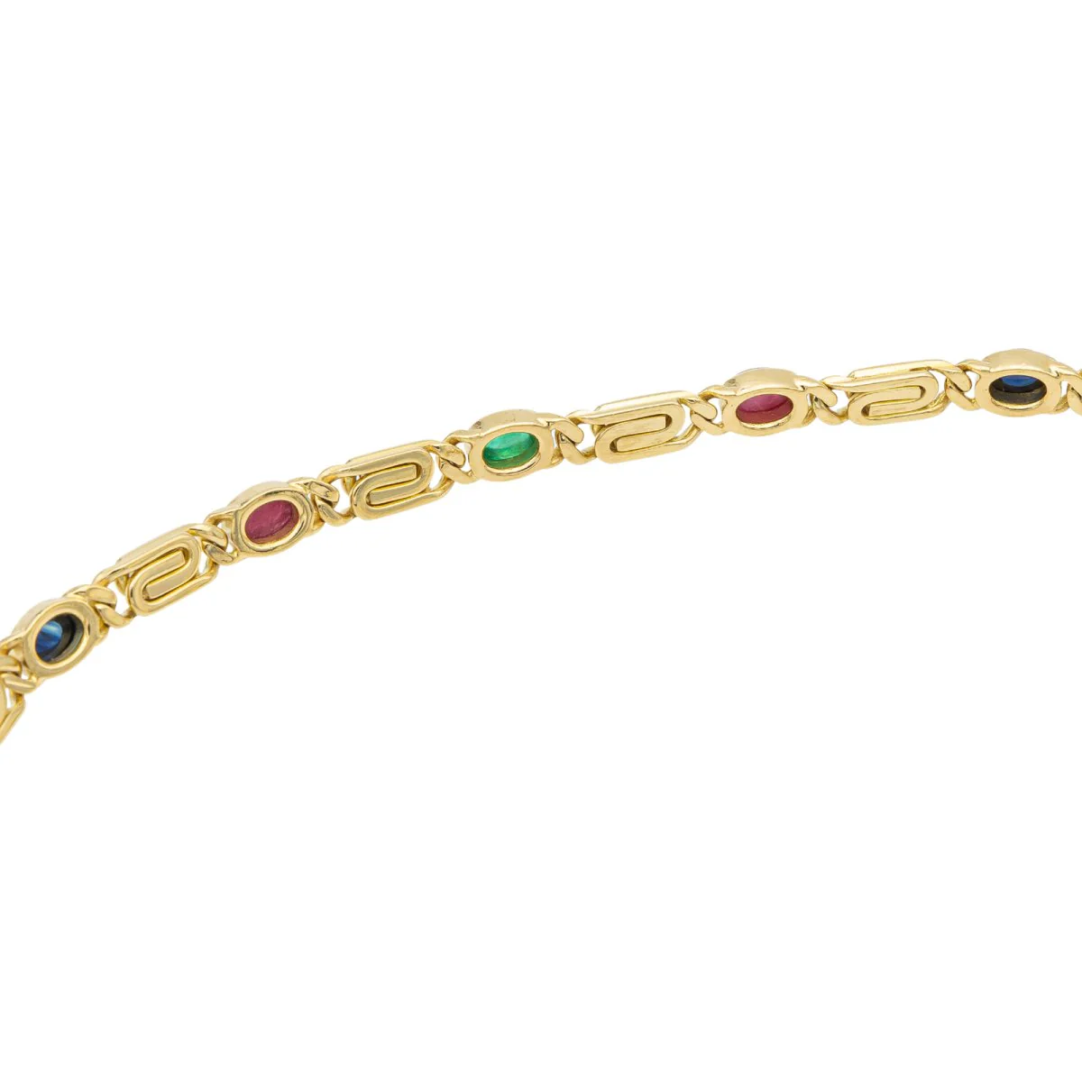 Collier Maille souple Or jaune Emeraude - Image 5