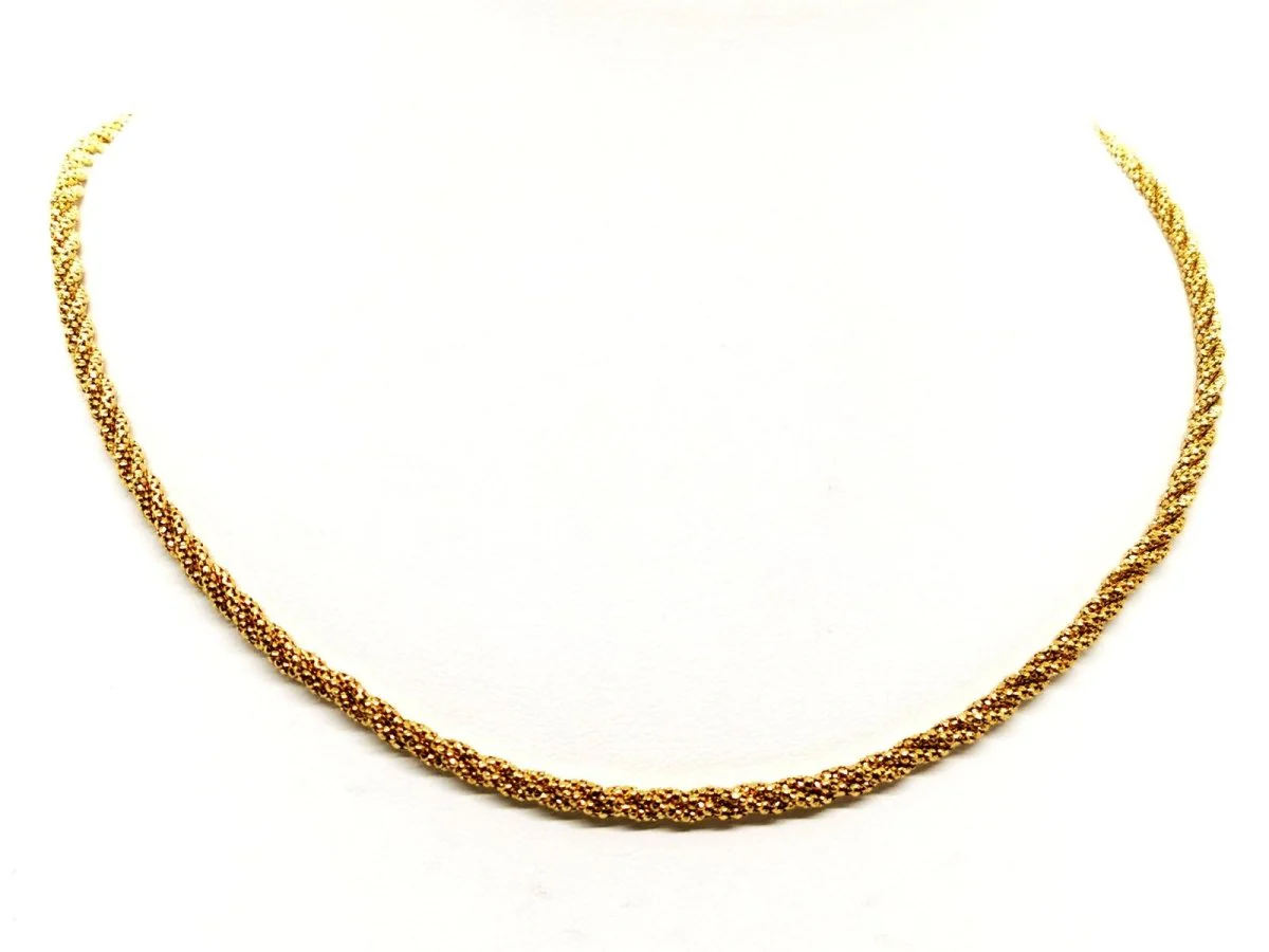 Collier Maille torsadée Or jaune - Image 3
