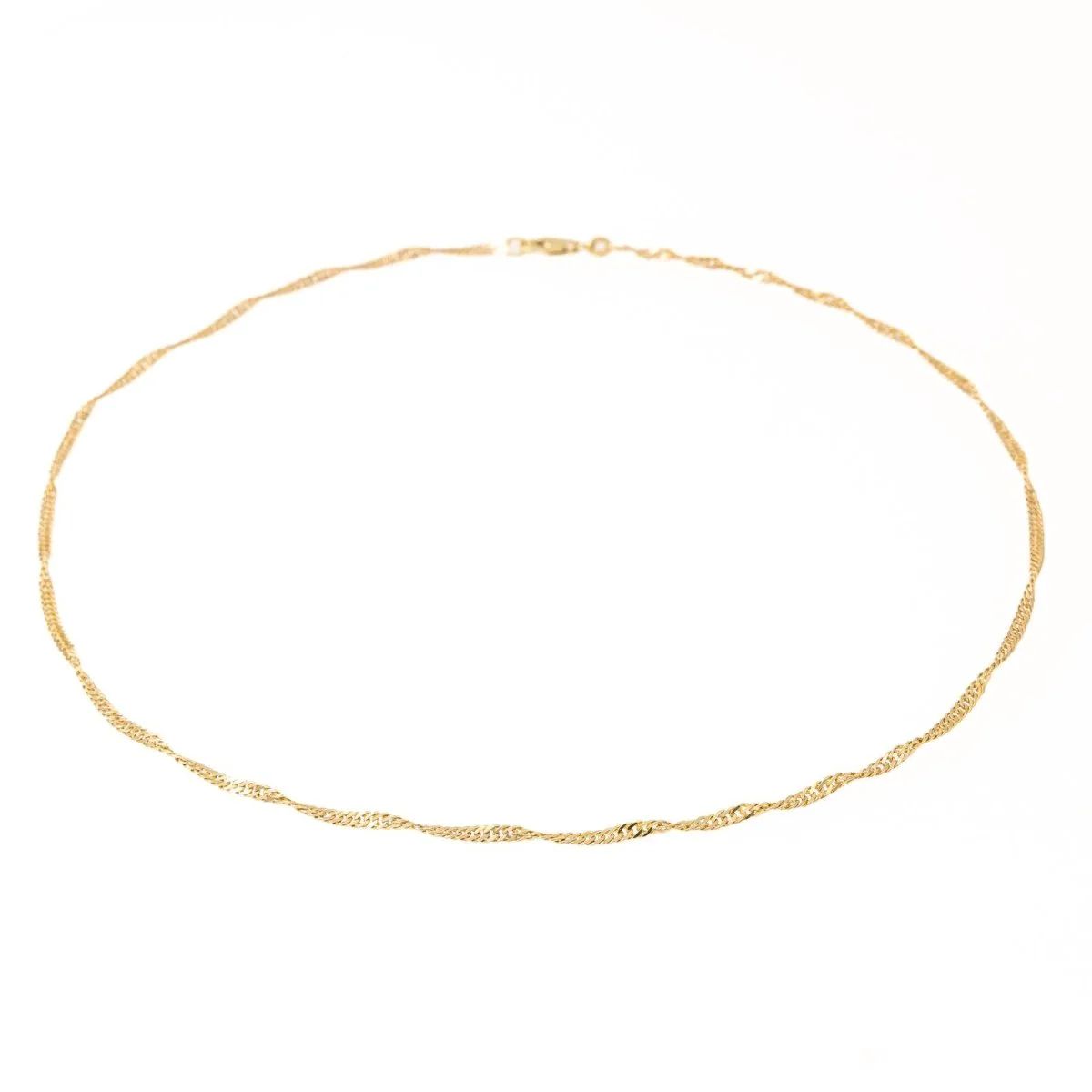 Collier Chaîne maille torsadée en or jaune - Image 2