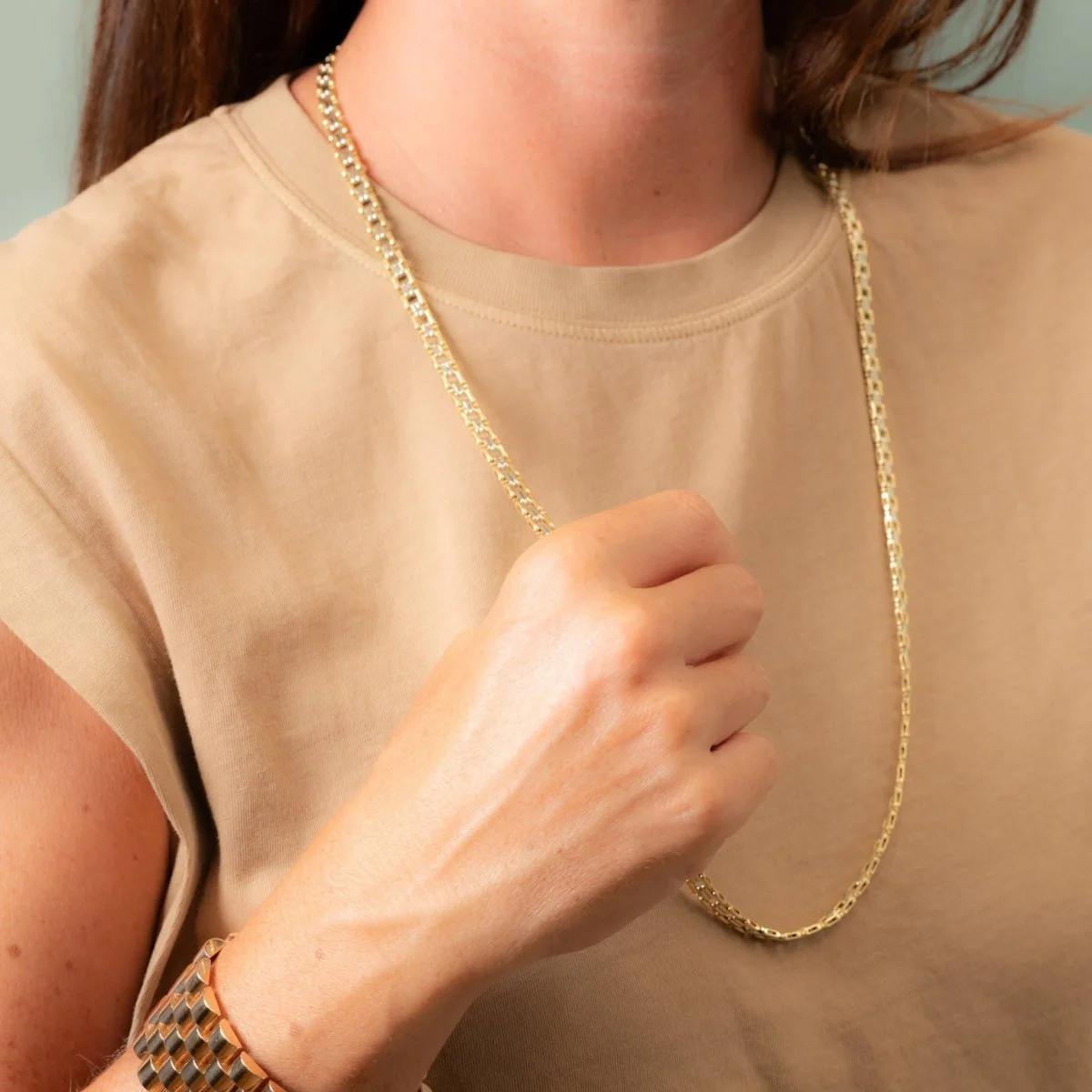Collier Maille VAN CLEEF & ARPELS en or jaune et or blanc - Image 2